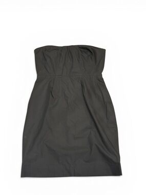 J. Crew Erika Cotton Cady Strapless Cocktail Dress Black Size 10 Pockets